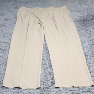 Footjoy Golf Pants Mens 40x32 Tan Performance Spandex Flat Front Stretch Chino